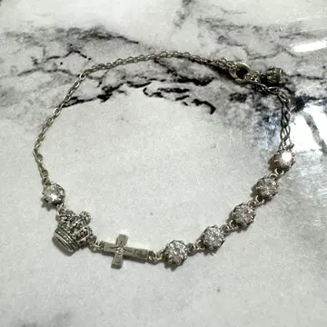 저스틴 데이비스 팔찌 크라운 큐빅 크로스