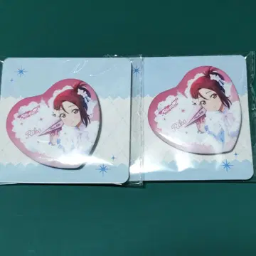 러브 라이브! 선샤인!! 하트형 캔뱃지 [사쿠라우치 리코] 2개 세트