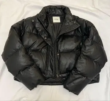 GYDA 제이다 인조 가죽 다운 자켓 블랙 프리 사이즈