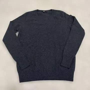 유니클로 캐시미어 100% V넥 스웨터 XL 다크 그레이