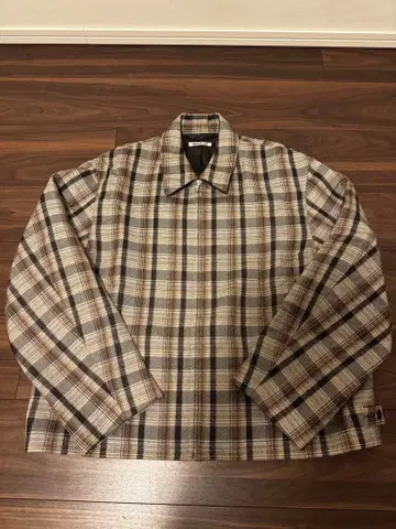 AURALEE 오라리 오버 사이즈 지퍼 블루종