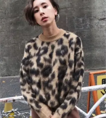 Ameri 아메리 레오파드 무늬 니트