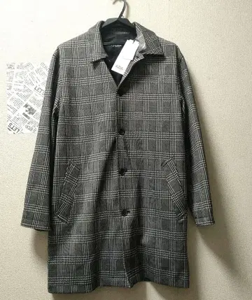 AZUL BY MOUSSY 체스터 코트 블랙 화이트 체크