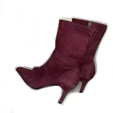 에브 etvous 버건디 스웨이드 스틸레토 부츠 37 (24cm 상당)