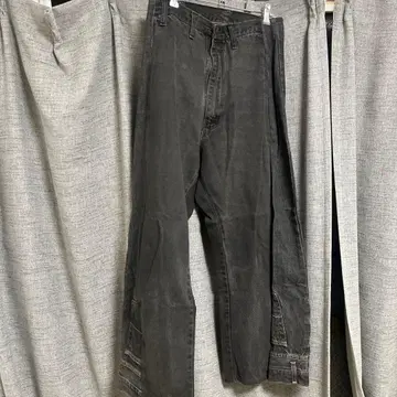 리메이크 블랙 데님 팬츠