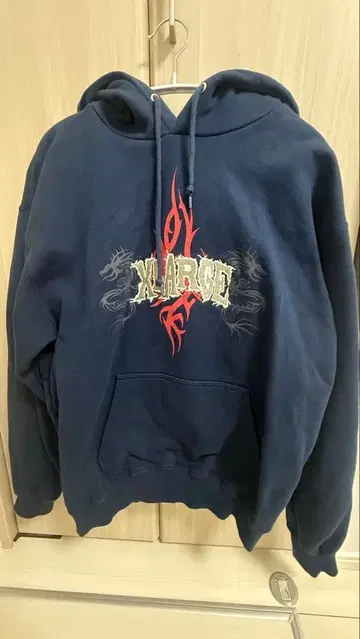 XLARGE 후드티 네이비