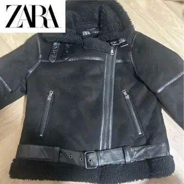 ZARA 블랙 무스탕 코트