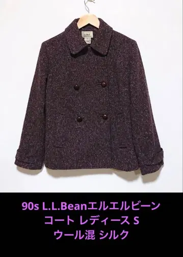 90s L.L.Bean 엘엘빈 코트 여성용 S 울 혼방 실크