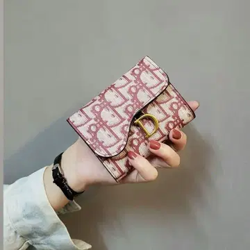 로고 장식 접이식 지갑 3가지 색상