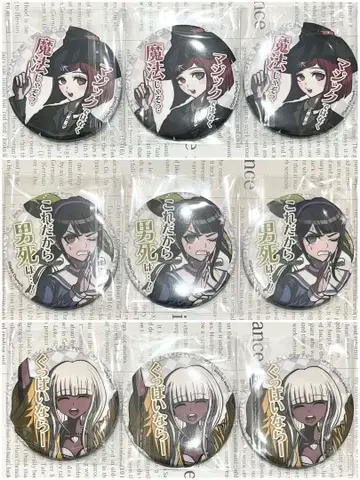 유메노 히미츠코 차기둥 텐코 요나가 안지 캔뱃지 세트