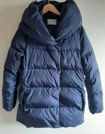 ef-de 숄카라 롱 다운 코트 네이비 9호