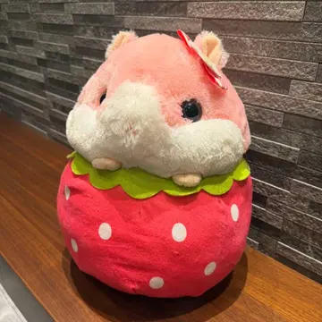 딸기 햄스터 봉제 인형 약 20cm