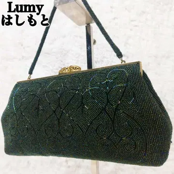 루미하시모토 비즈백 파티백 총비즈 골드 금장 장식