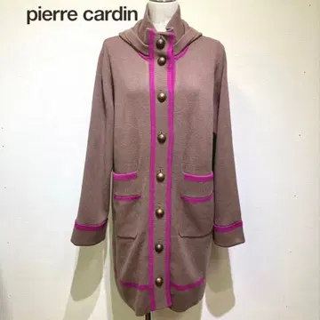 새상품급 피에르 가르뎅 모던 라인 악센트 후디 니트 코트 L 사이즈