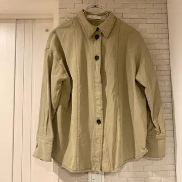 PUBLICTOKYO ISHIKAWA 스티치 오버 셔츠 긴팔 카키