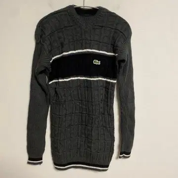 라코스테 그레이 V넥 니트 스웨터 튜닉 S-M 상당