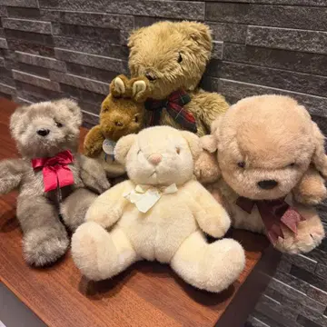 봉제 인형 세트 (곰, 토끼, 개)