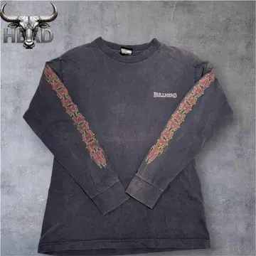 90s Y2K 스타일 BULLHEAD 스컬 & 드래곤 프레임 롱T