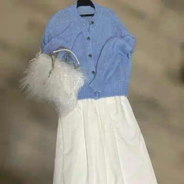 ROPE 모헤어 크루넥 가디건