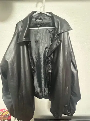 Nylaus 블랙 가죽 자켓 XL