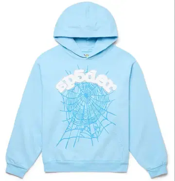 sp5der hoodie 스파이더 후드티 스카이블루 정품 S