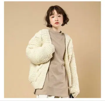 FREAK'S STORE 페루 니트 가디건 아이보리