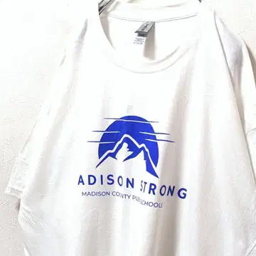 길단 매디슨스트롱 로고 T셔츠 화이트 XL 구제 의류