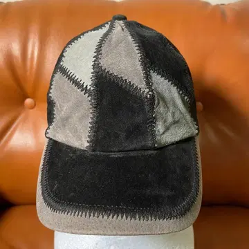 레어 돈피 캡 CAP 블랙 그레이 패치워크