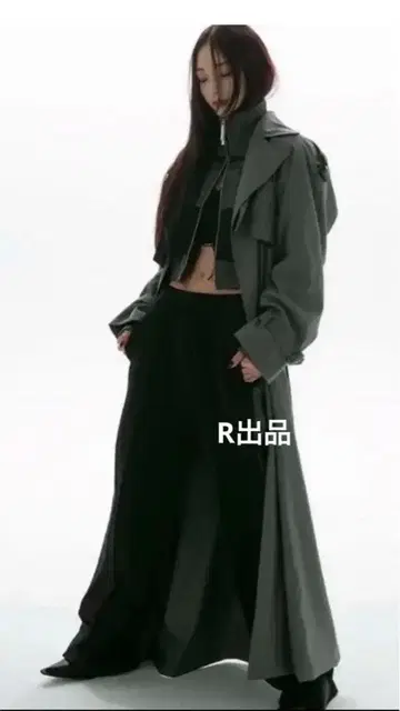 Melt the lady 와이드 트렌치코트 롱 아우터