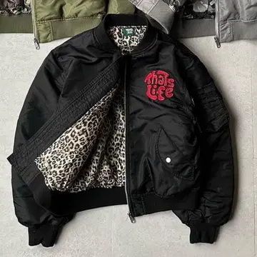 That's life 리버서블 Ma-1 자켓 레오파드