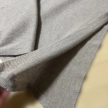 RIVIERA 캐시미어 100% 그레이 니트 이탈리아제 대형 스톨