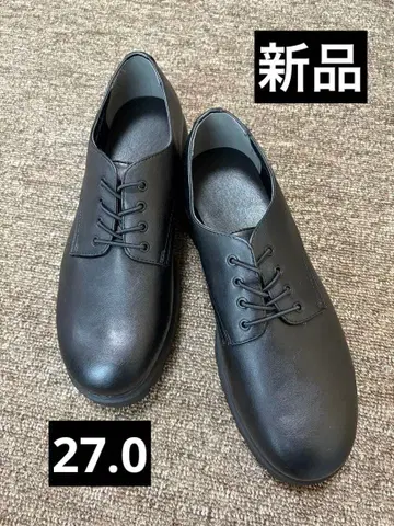 블랙 레이스업 슈즈