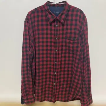 GAS 빨검 체크 긴팔 플란넬 셔츠