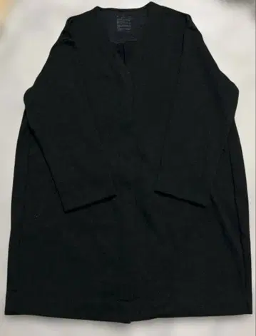 무인양품 롱 가디건 코트 블랙