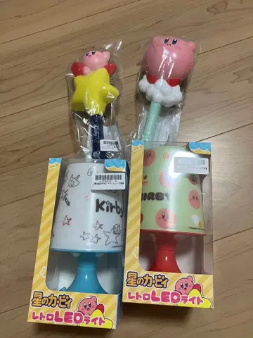 별의 커비 레트로 LED 라이트 헤어 브러쉬