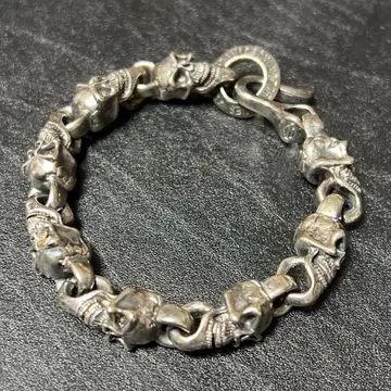 할리 스컬 실버 팔찌