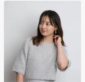 마이 스트라다 라메 숏 기장 니트 38