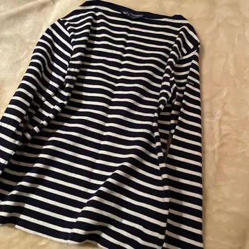 SAINT JAMES 네이비 코튼 긴팔 티셔츠