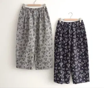 Samansa Mos2 총 자수 스트레이트 팬츠