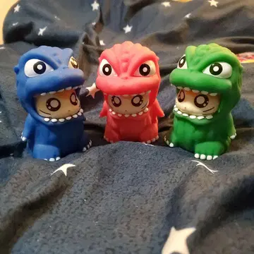 고질라 피규어 3체 세트