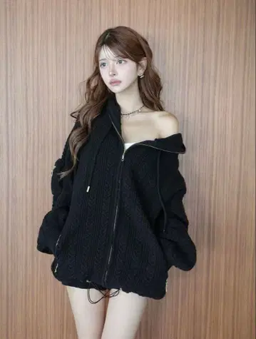 랜디 케이블 니트 셋업