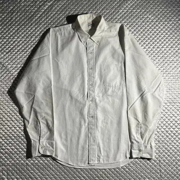 70s vintage B.V.D. 버튼다운 셔츠 화이트 BD USA