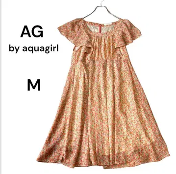 AG 바이 아쿠아걸 미니 꽃무늬 플레어 원피스 M 안감 있음 페미닌