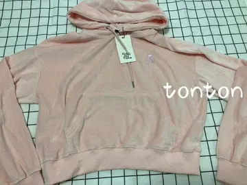 Rest&recreation 핑크 크롭 후드티 택 포함