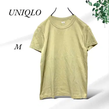 A443. 유니클로/반팔 셔츠 [ M ] 옅은 라이트 그린/캐주얼/심플