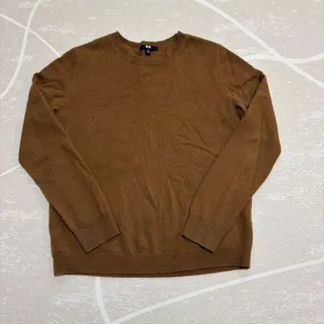 유니클로 브라운 캐시미어 크루넥 스웨터 XL