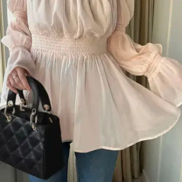 블랙 퀼팅 숄더백