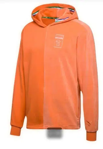 PUMA 오렌지 하프 지퍼 트레이닝복