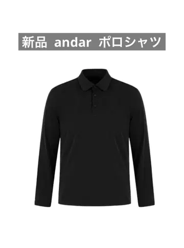 andar 블랙 긴팔 피케 셔츠 M