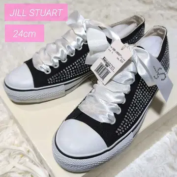 미사용 새상품 JILL STUART 리본 큐빅 스니커즈 24cm
